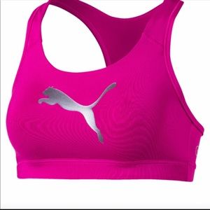 puma hot pink dry cell sports bra